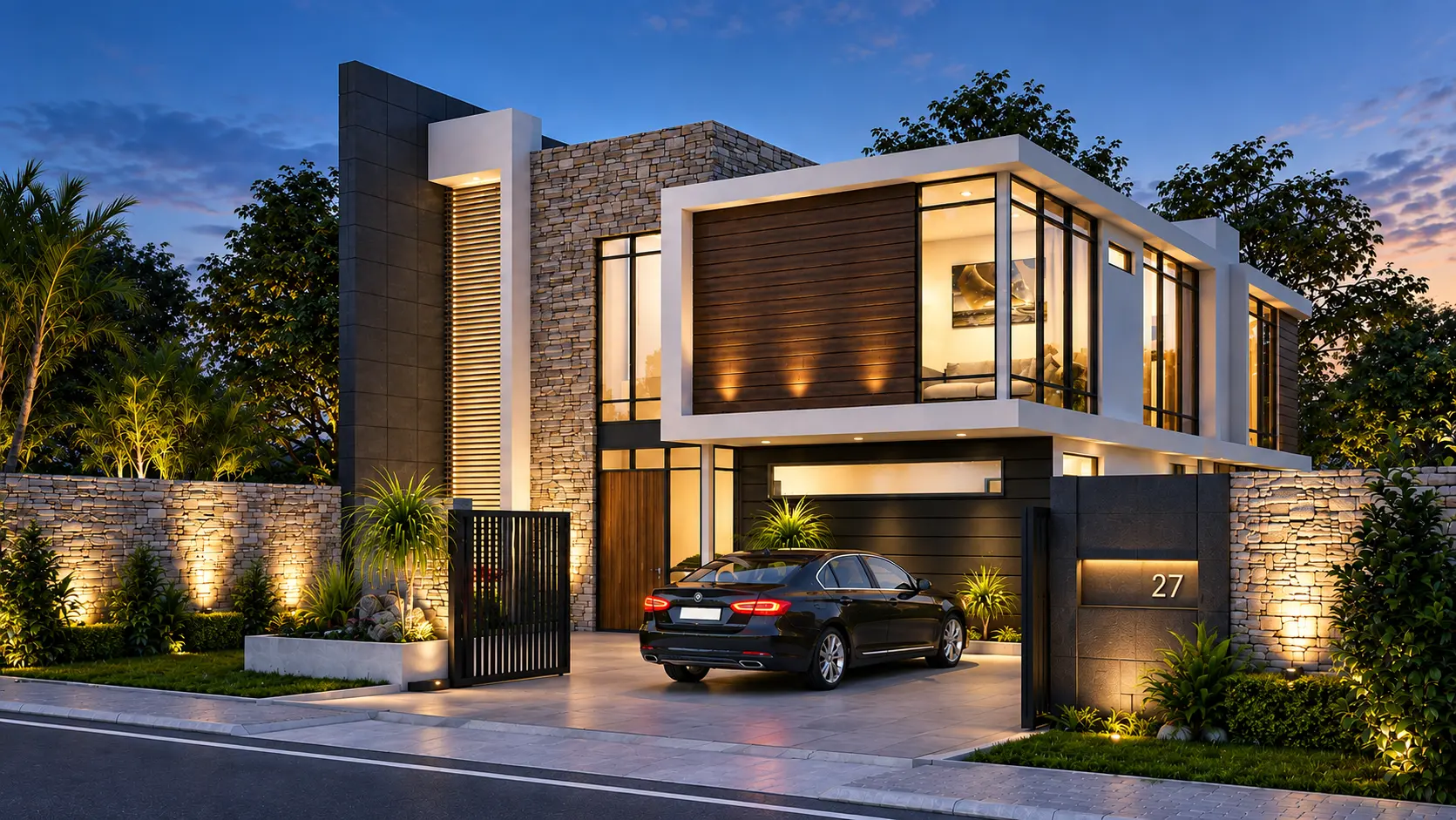 Portfolio 3d residence exterior house villa singapore